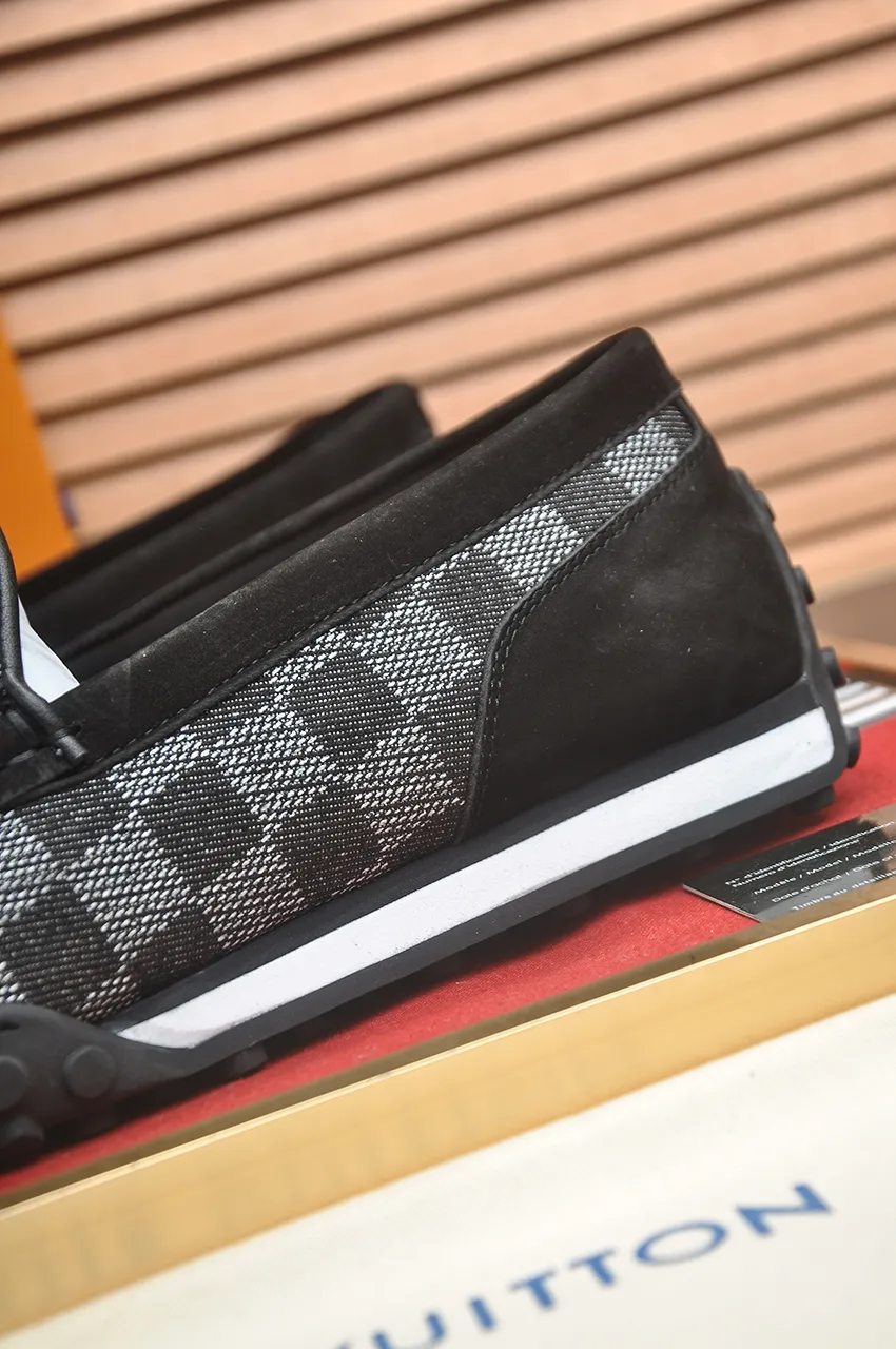 Men's men's shoes💰660💶[LOUIS VUITTON] (original order) new style🍀LV Louis Vuitton* - top version of LV classic beanie shoes! Made of imported original single cowhide, original leather side strips and wear-resistant rubber outsole! High quality products! Code number 39-45 (45 customized)